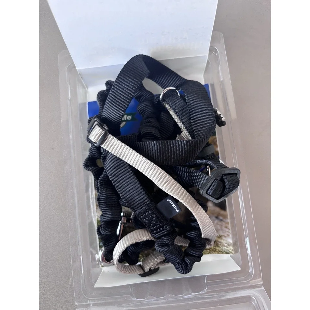 Cat Harness and Bungee Leash‎ Black Silver Medium Pet Safe Come With Me Kitty